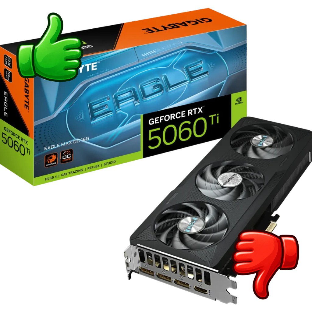 Tarjeta gráfica Gigabyte GeForce RTX 5060 Ti Eagle MAX OC