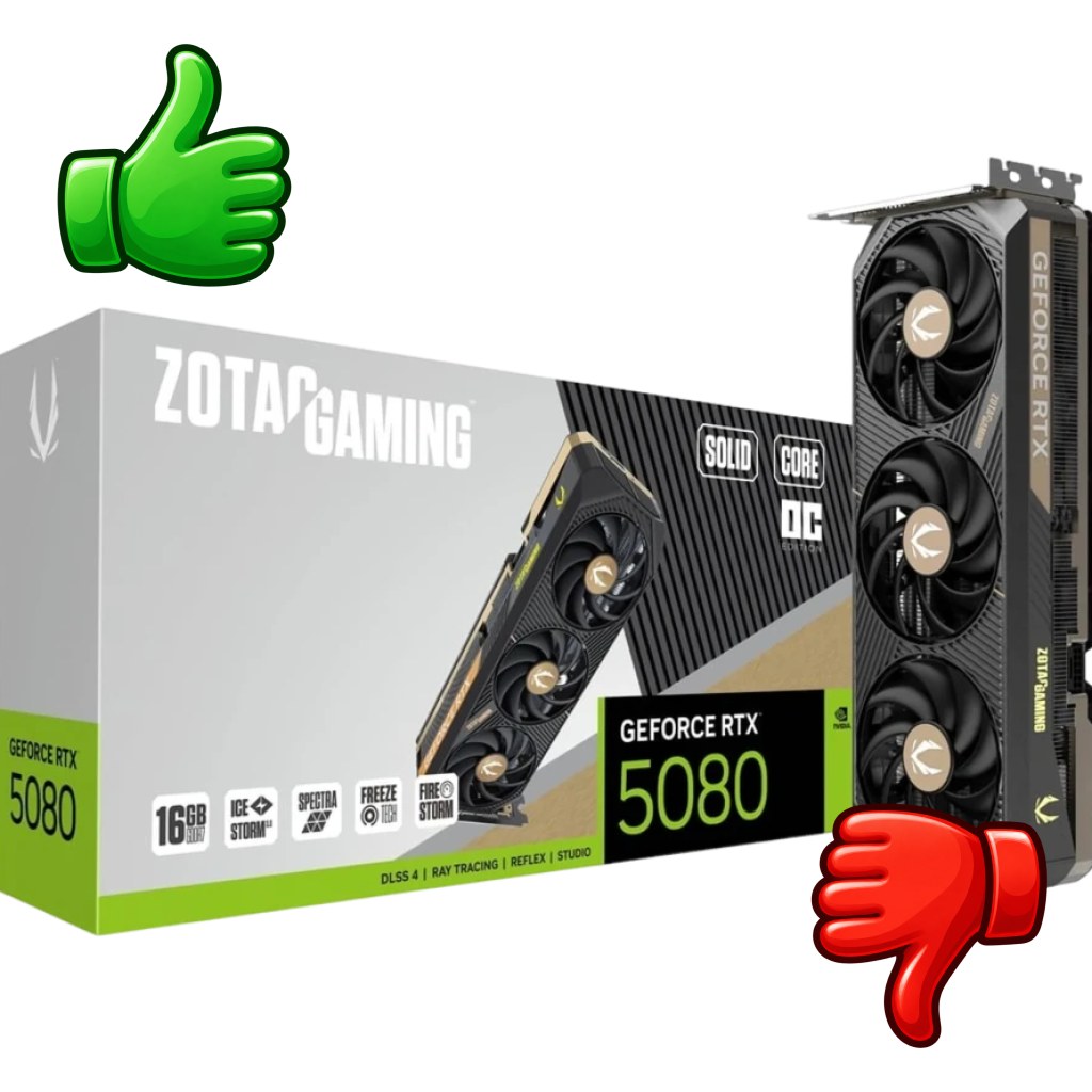 Tarjeta gráfica Zotac GeForce RTX 5080 Solid Core 16GB GDDR7