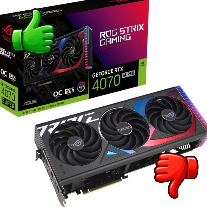 ASUS ROG STRIX RTX4070S SUPER 12 GB GDDR6X Tarjeta gráfica
