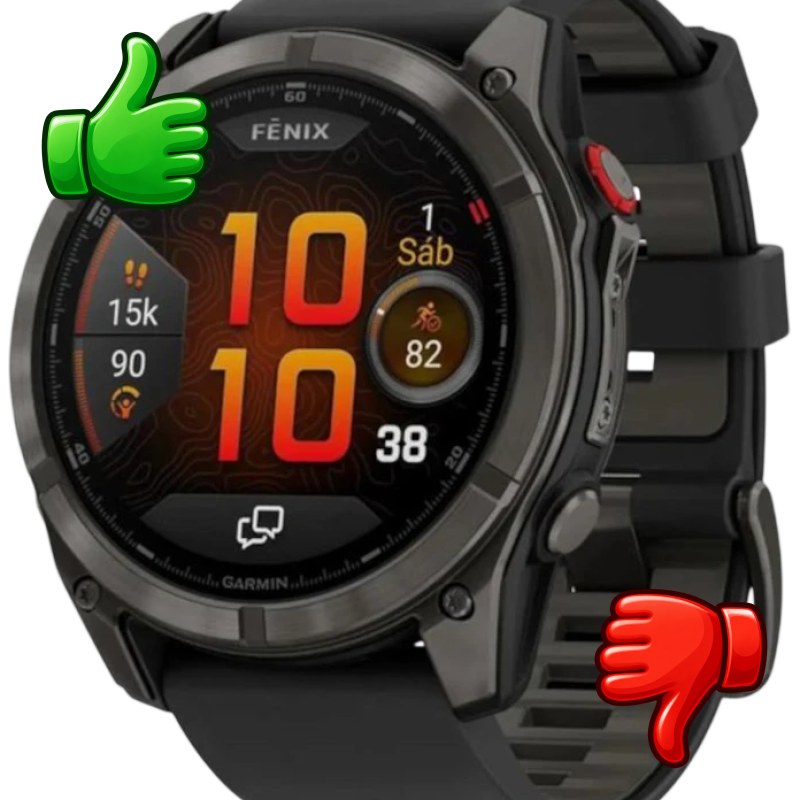 Garmin Fēnix 8 Pro 47 mm AMOLED Zafiro Gris Titanio con correa de Silicona Negra