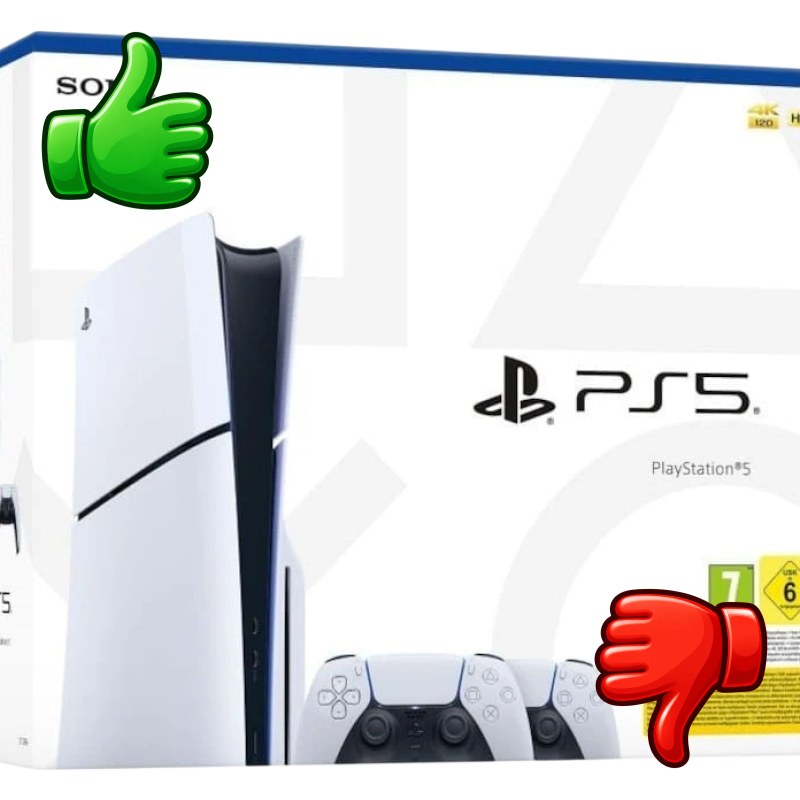 Sony PlayStation 5 Slim 1TB + 2 Mandos DualSense Blanco