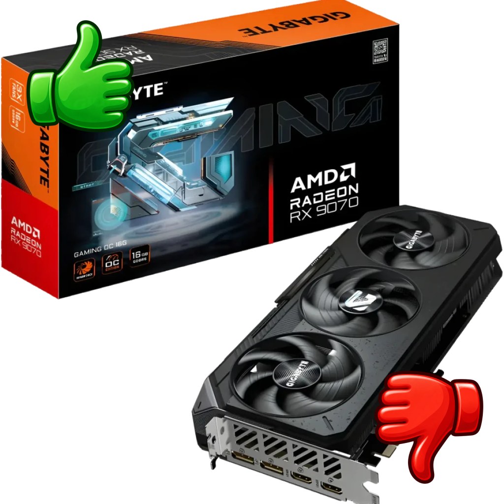 Tarjeta gráfica Gigabyte Radeon RX 9070 Gaming 16GB GDDR6