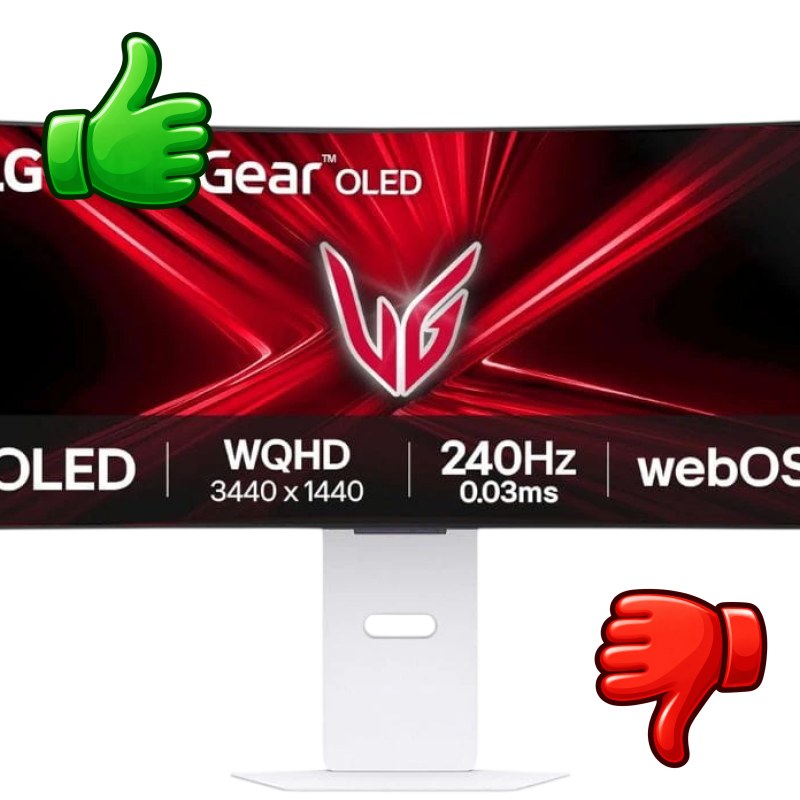 LG 34GX90SA-W 34 Wide Quad HD OLED Blanco Monitor Curvo