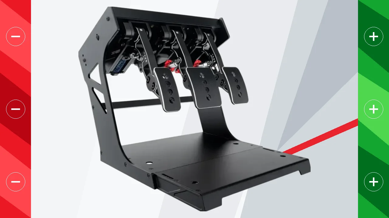 Set de Pedales Simagic P1000 Modular Invertido 3 Pedales