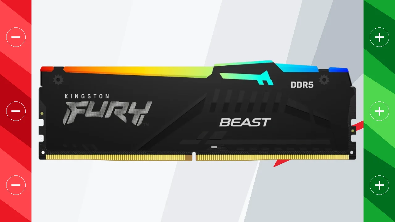 Módulo RAM Kingston FURY Beast RGB DDR5 32GB 6400MHz 1x32GB