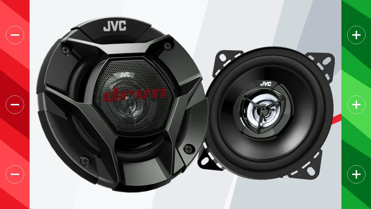 Altavoces para coche JVC DRVN 2 vías coaxiales 35W RMS Negro CS-DR420