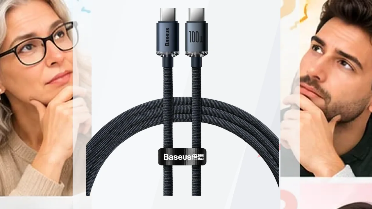 Cable usb Baseus Crystal Shine USB-C a USB-C 100W 1,2m Negro