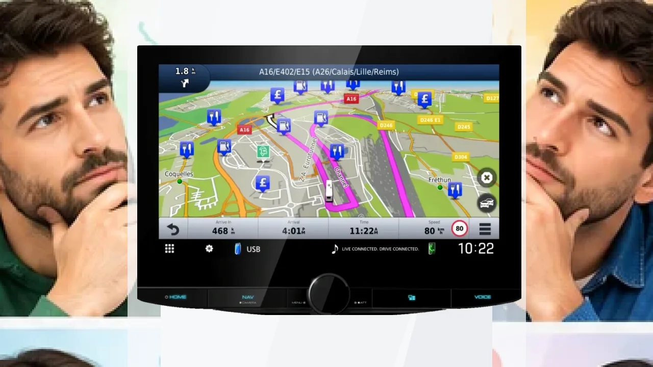 Autorradio con navegación Kenwood Negro CarPlay Android Auto 10.1 pulgadas Táctil DNR992RVS