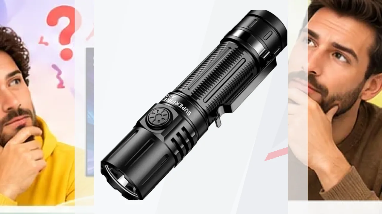 Linterna LED Superfire A20 Negro Recargable USB-C 1700 lúmenes 300 m