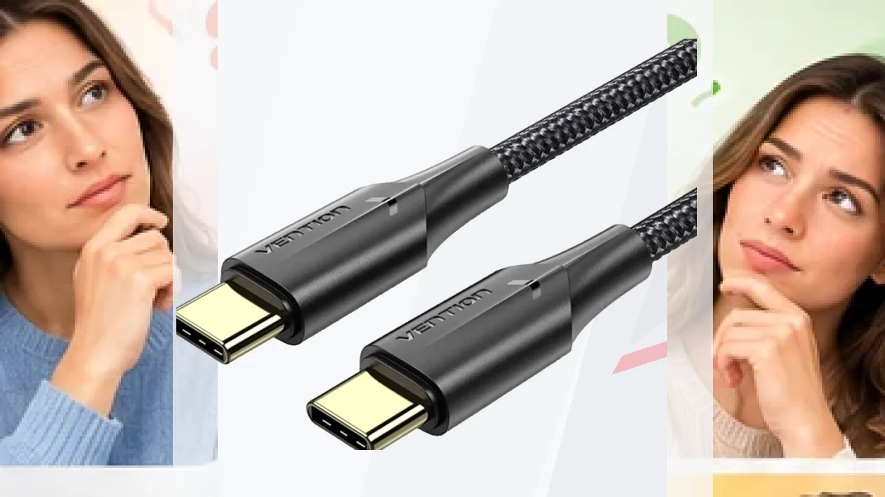 Cable Vention USB-C a USB-C 2.0 3A 0,5 m Negro TAUB