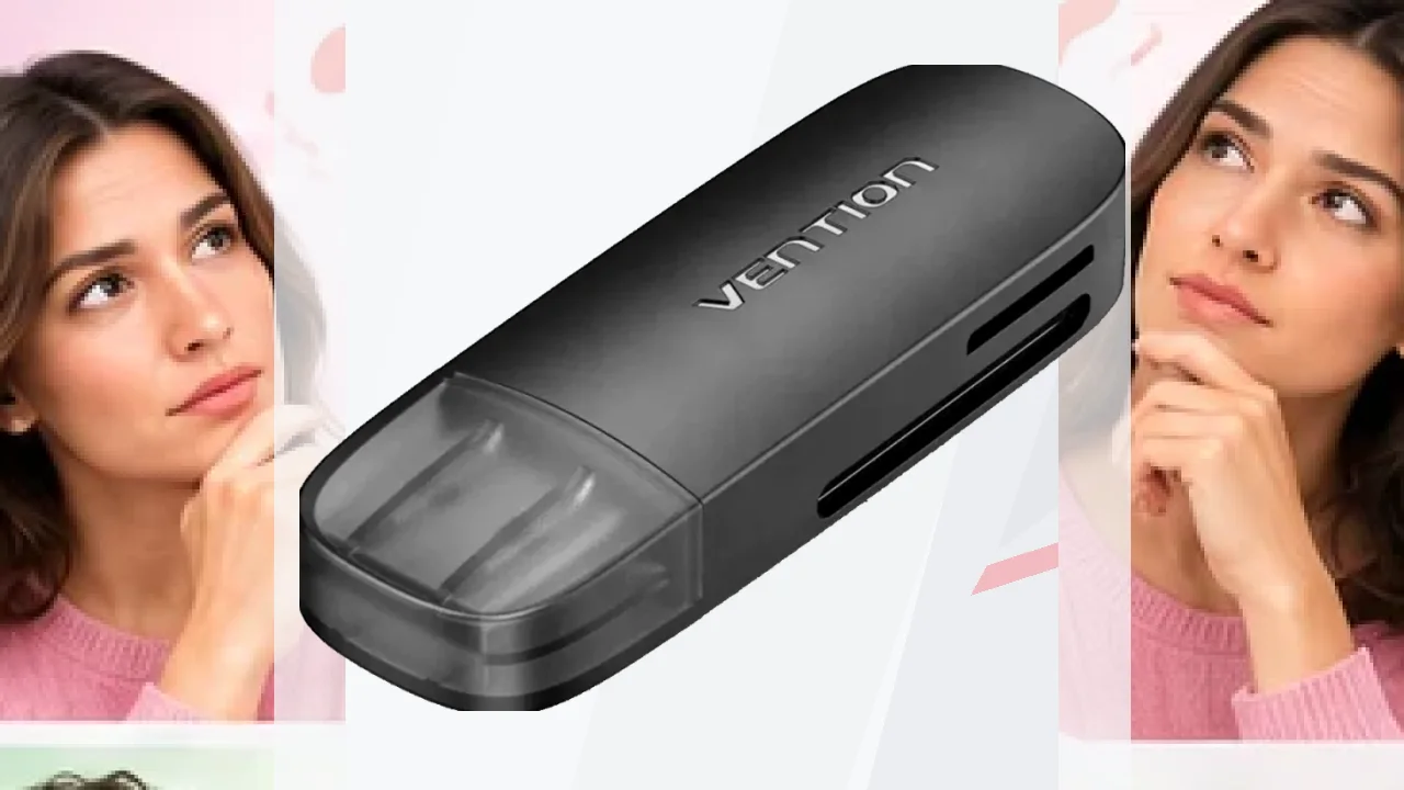Lector de tarjetas Vention CLGB0 USB 3.0 5000 Mbit/s Negro